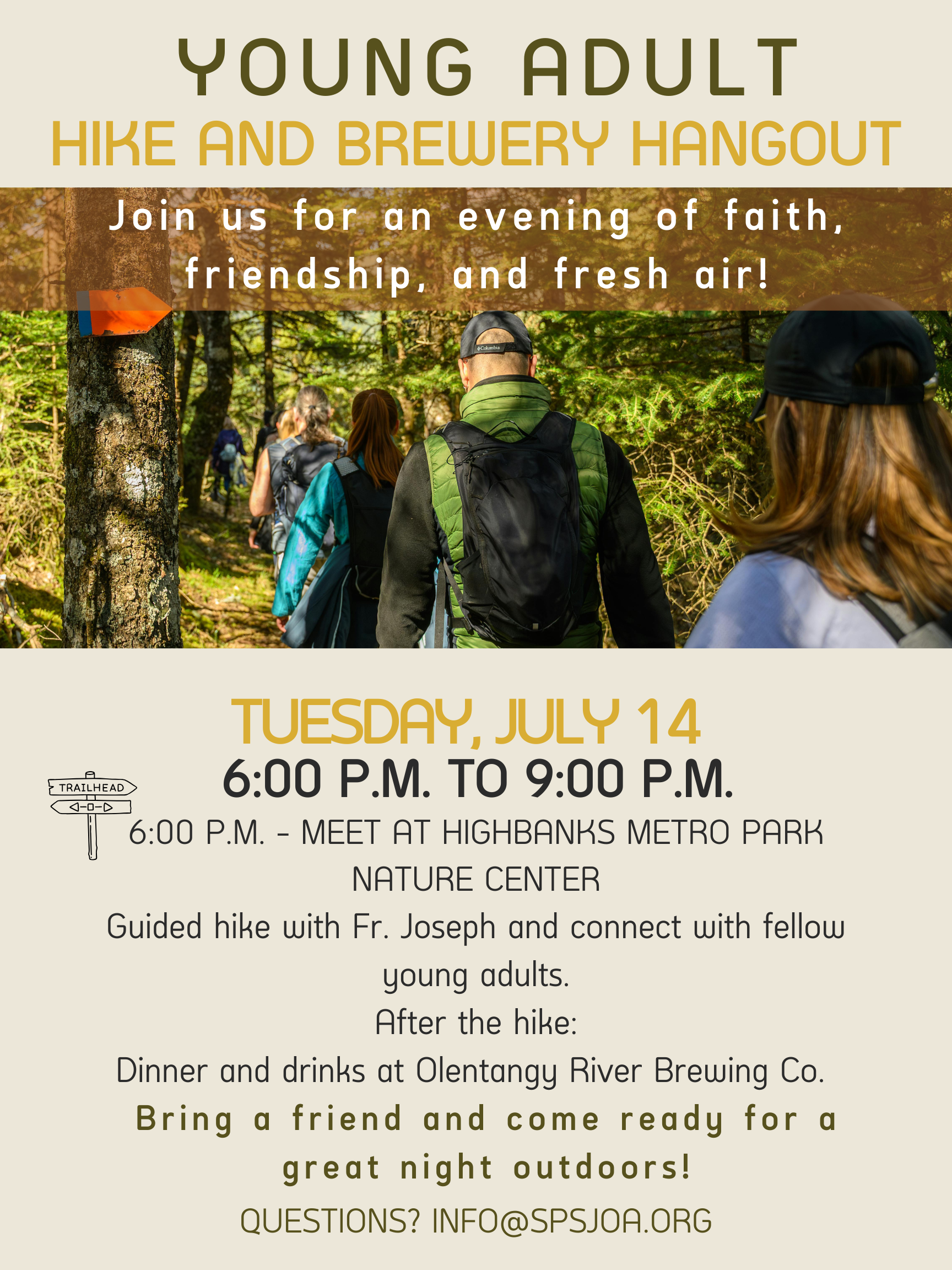 Young Adult Hike and Brewery Hangout event